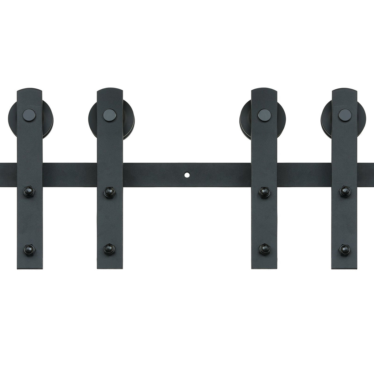 VEVOR 8FT Sliding Barn Door Hardware Closet Track Kit for Double Doors I Hanger