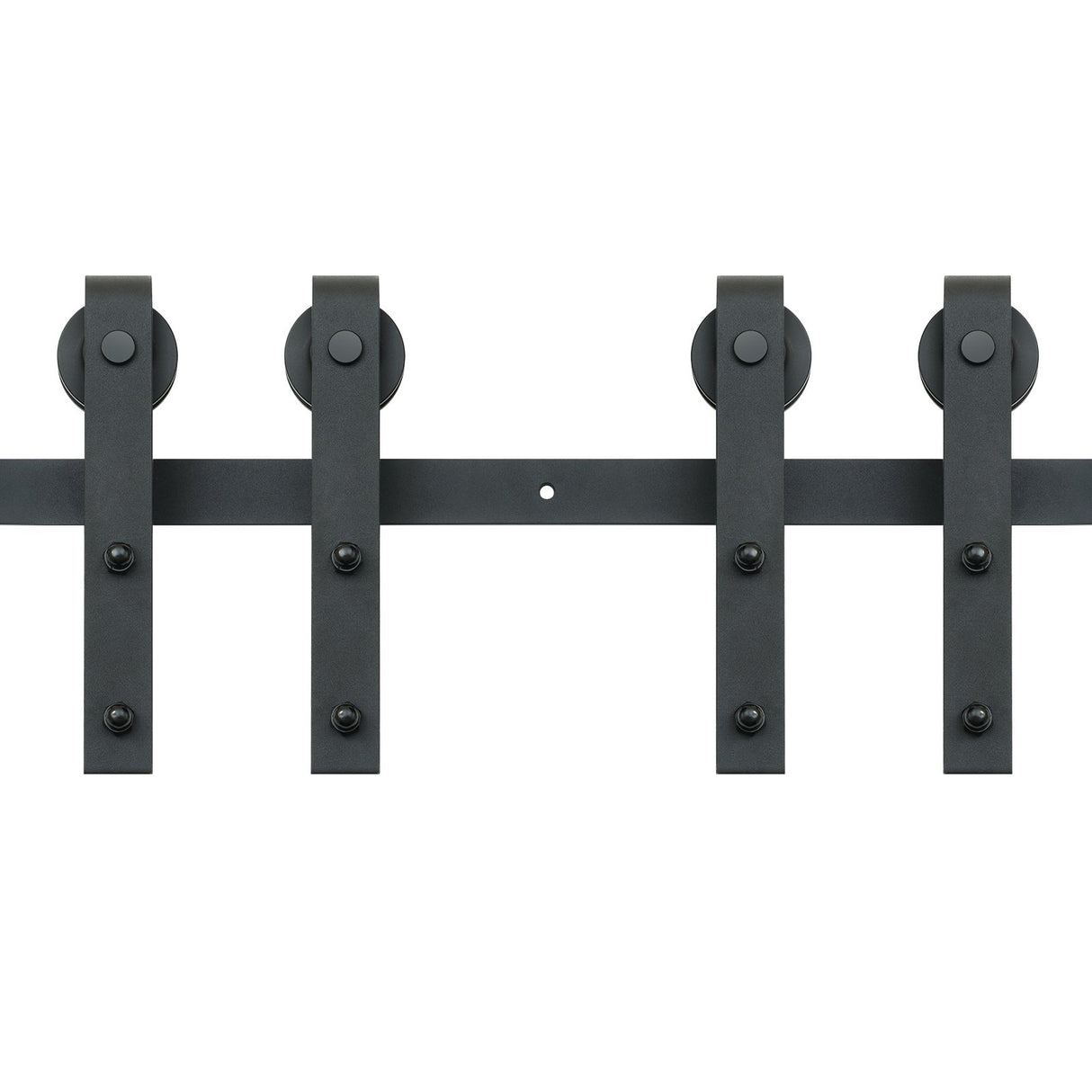 2440 mm Sliding Barn Door Hardware Closet Track Kit for Double Doors J Hanger