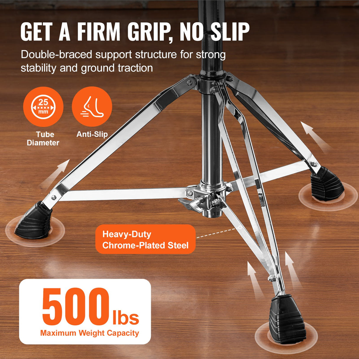 Saddle Drum Throne, 560-705 mm Height Adjustable, Padded Drum Stool Seat with Anti-Slip Feet Drumsticks 227 kg Max Weight Capacity, Swivel Drum Chair for Drummers