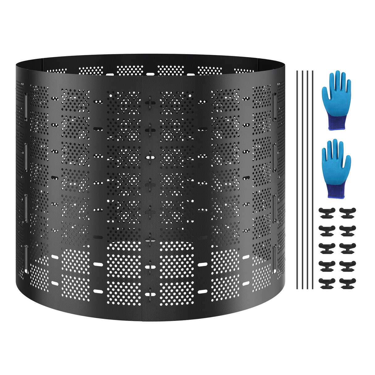 VEVOR Compost Bin 1000 L, Outdoor Expandable Composter, Easy to Setup & Large Capacity Composting Bin, Fast Creation of Fertile Soil