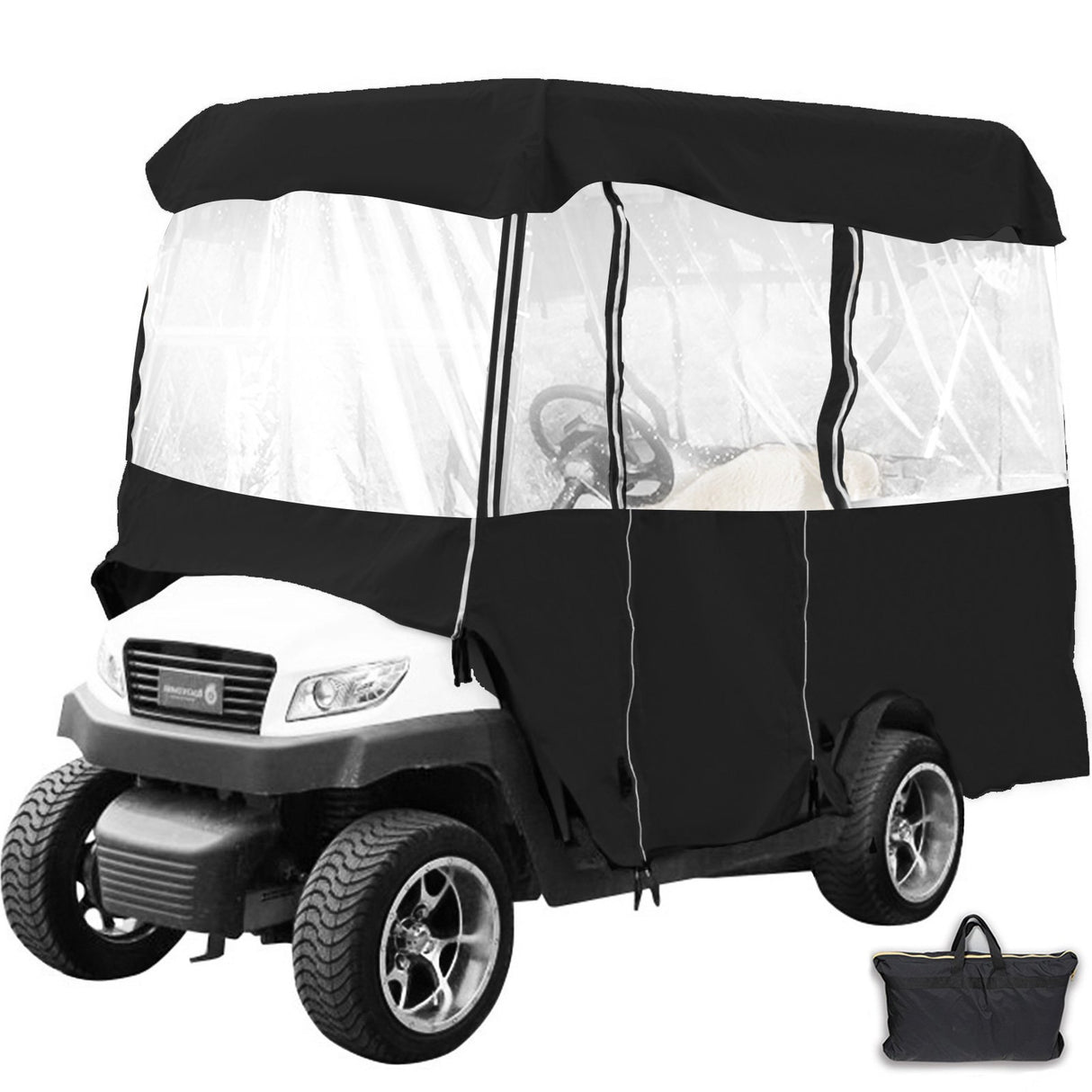 VEVOR 4 Passenger Golf Cart Cover Driving Enclosure Waterproof Roll-up Door