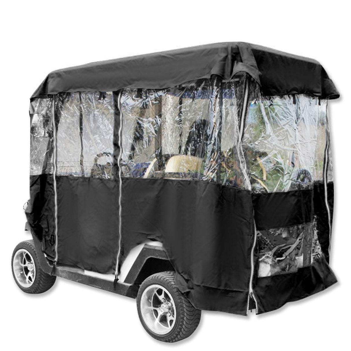 VEVOR 4 Passenger Golf Cart Cover Driving Enclosure Waterproof Roll-up Door