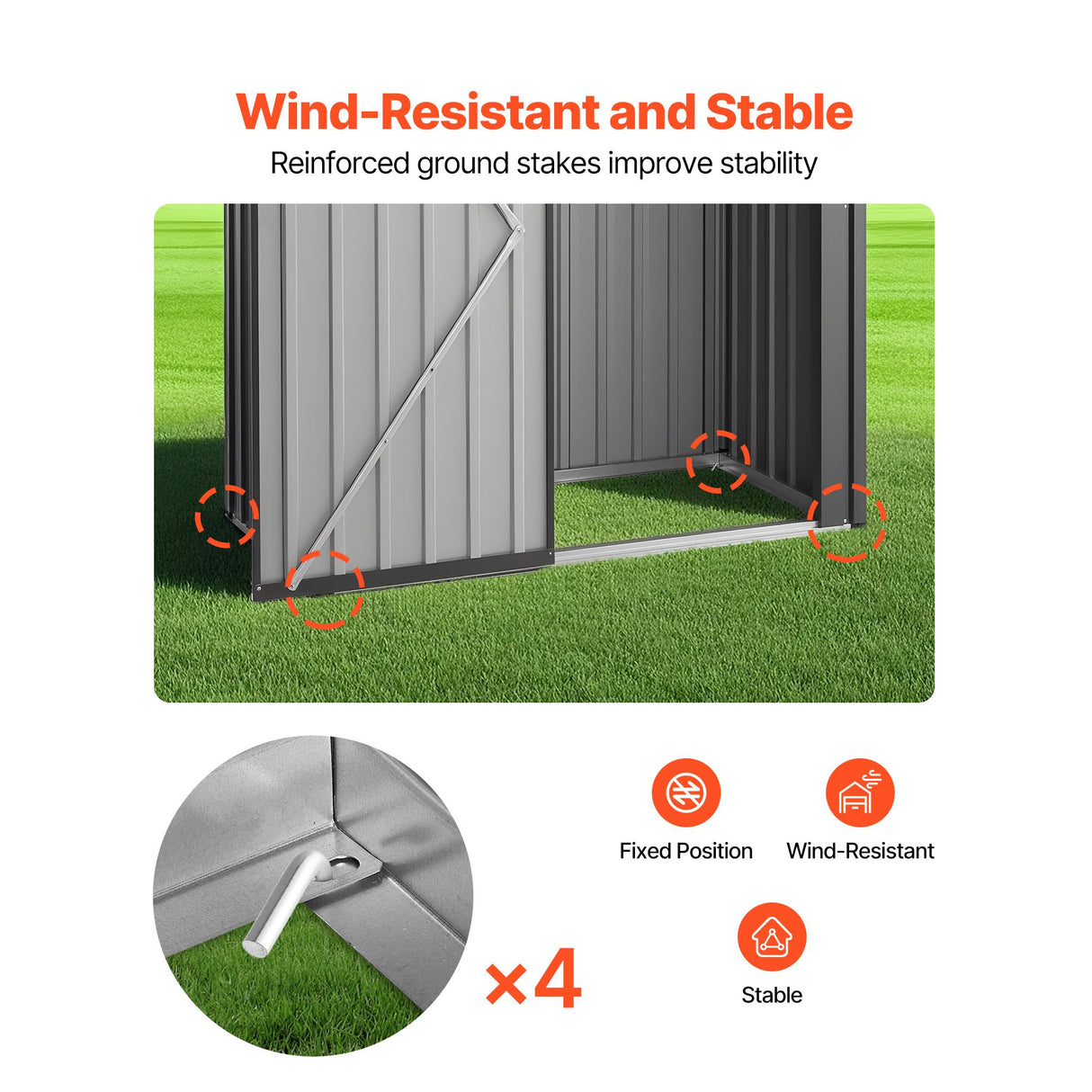 1533 x 876 x 1815 mm Metal Garden Shed, Storage Building with Lockable Door & 2 Louver Vents, Sloped Roof Metal Outdoor Storage Shed, Tool Sheds Outdoor Storage for Backyard, Garden, Patio