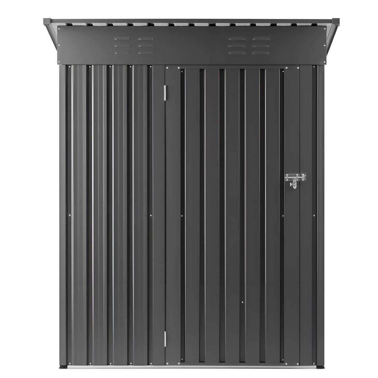 1533 x 876 x 1815 mm Metal Garden Shed, Storage Building with Lockable Door & 2 Louver Vents, Sloped Roof Metal Outdoor Storage Shed, Tool Sheds Outdoor Storage for Backyard, Garden, Patio