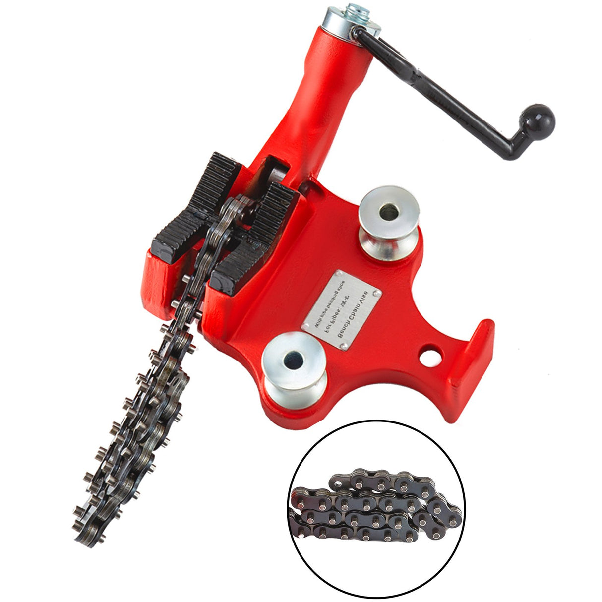 Screw Bench Chain Vice For 1/8'' to 5'' Pipe Bench Vice With Crank Handle