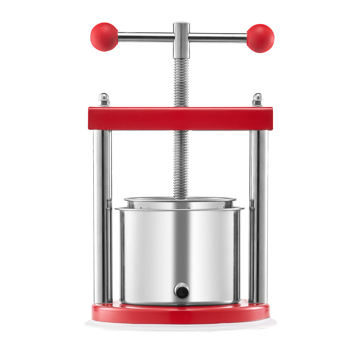 VEVOR Fruit Wine Press Manual Press for Wine Making 1.6 Gal/6L Stainless Steel