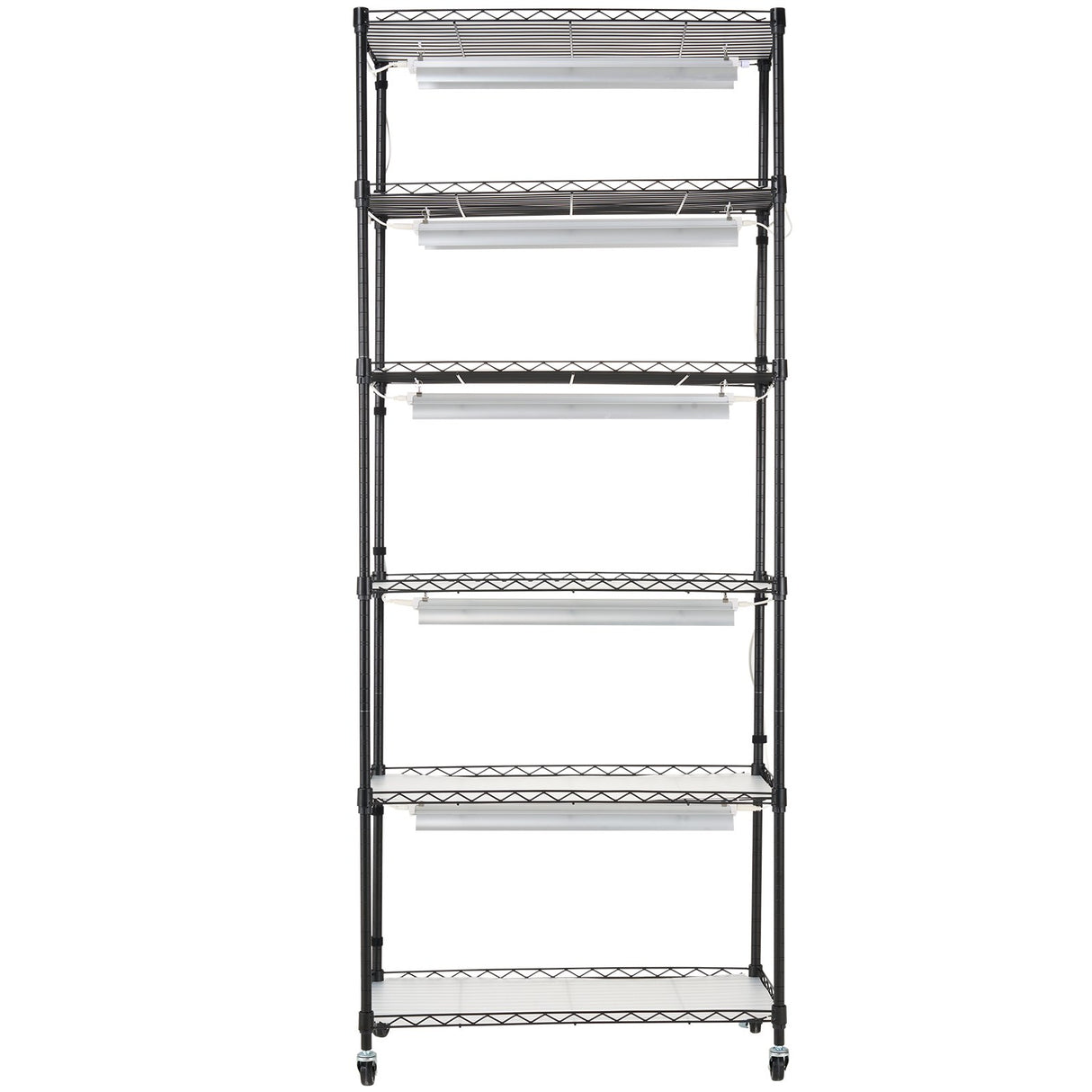 VEVOR DIY Plant Stand with Grow Lights 6 Tiers 192W 70.9" Tall Plant Grow Shelf