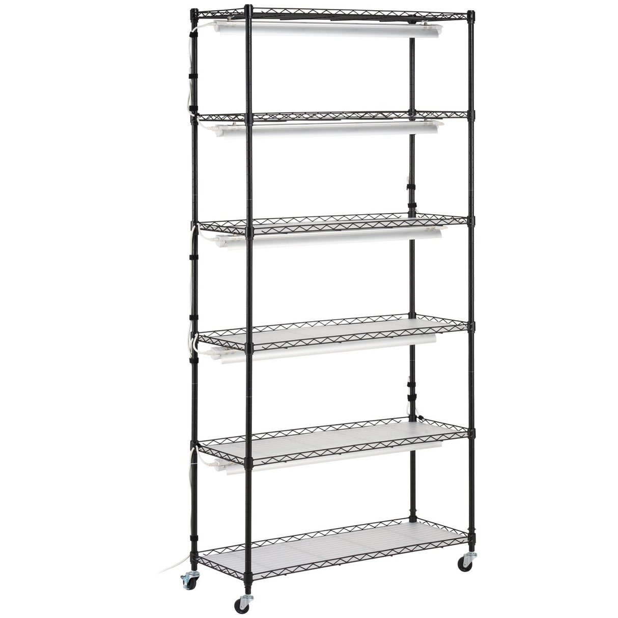 VEVOR Plant Stand with Grow Light 6 Tiers 180W 180 cm Indoor Plant Grow Shelf