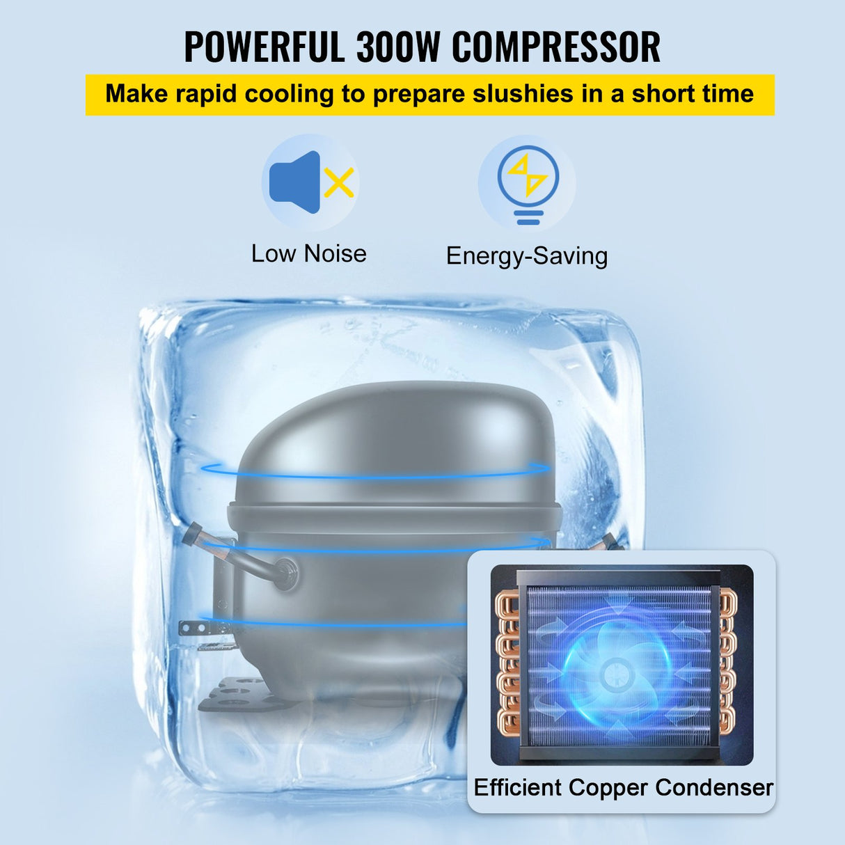 Commercial Slush Machine Frozen Drink Slushy Making Machine 6L/1.6 Gallons