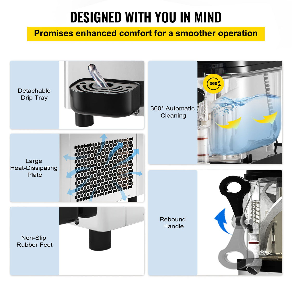 Commercial Slush Machine Frozen Drink Slushy Making Machine 6L/1.6 Gallons