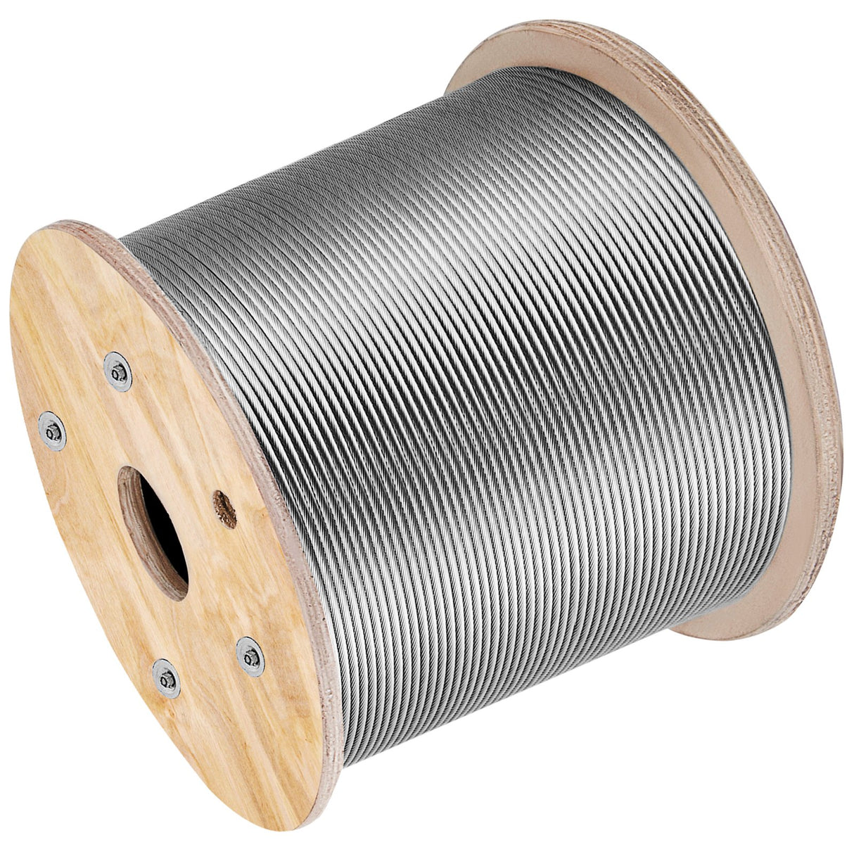 VEVOR Stainless Steel Cable Railing 3/16" x 1000ft, Wire Rope 316 Marine Grade, Braided Aircraft Cable 1x19 Strands Construction for Deck,Rail,Balusters,Stair,Handrail,Porch,Fence