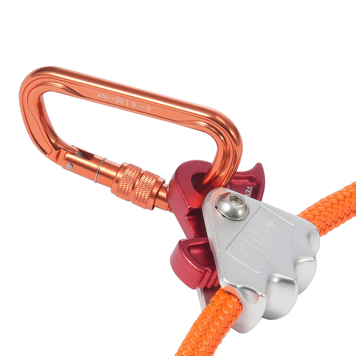 12.7mm Steel Core Flipline, 16ft(4.8m)Arborist Flipline for Tree Climbing with Alloy Steel Snap Hook & Aluminum Alloy Carabiner, 30KN Breaking Tension for Fall Protection, Tree Climber