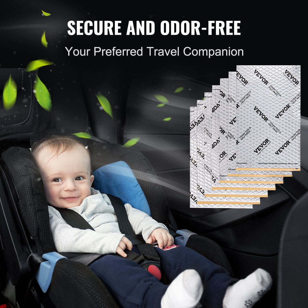 VEVOR Car Sound Deadening Mat, 50 mil 4.8sq.m Car Sound Dampening Material, Butyl Automotive Sound Deadener, Noise Insulation and Vibration Dampening