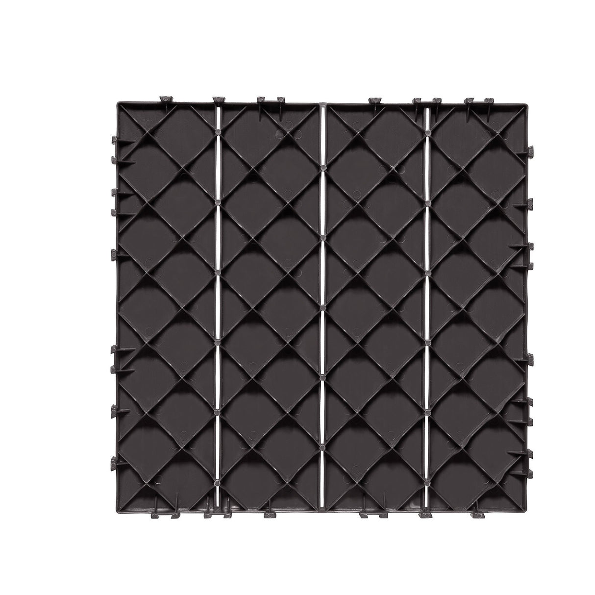 VEVOR Interlocking Deck Tiles 54 Pack 12"x12" Waterproof for Porch Dark Brown
