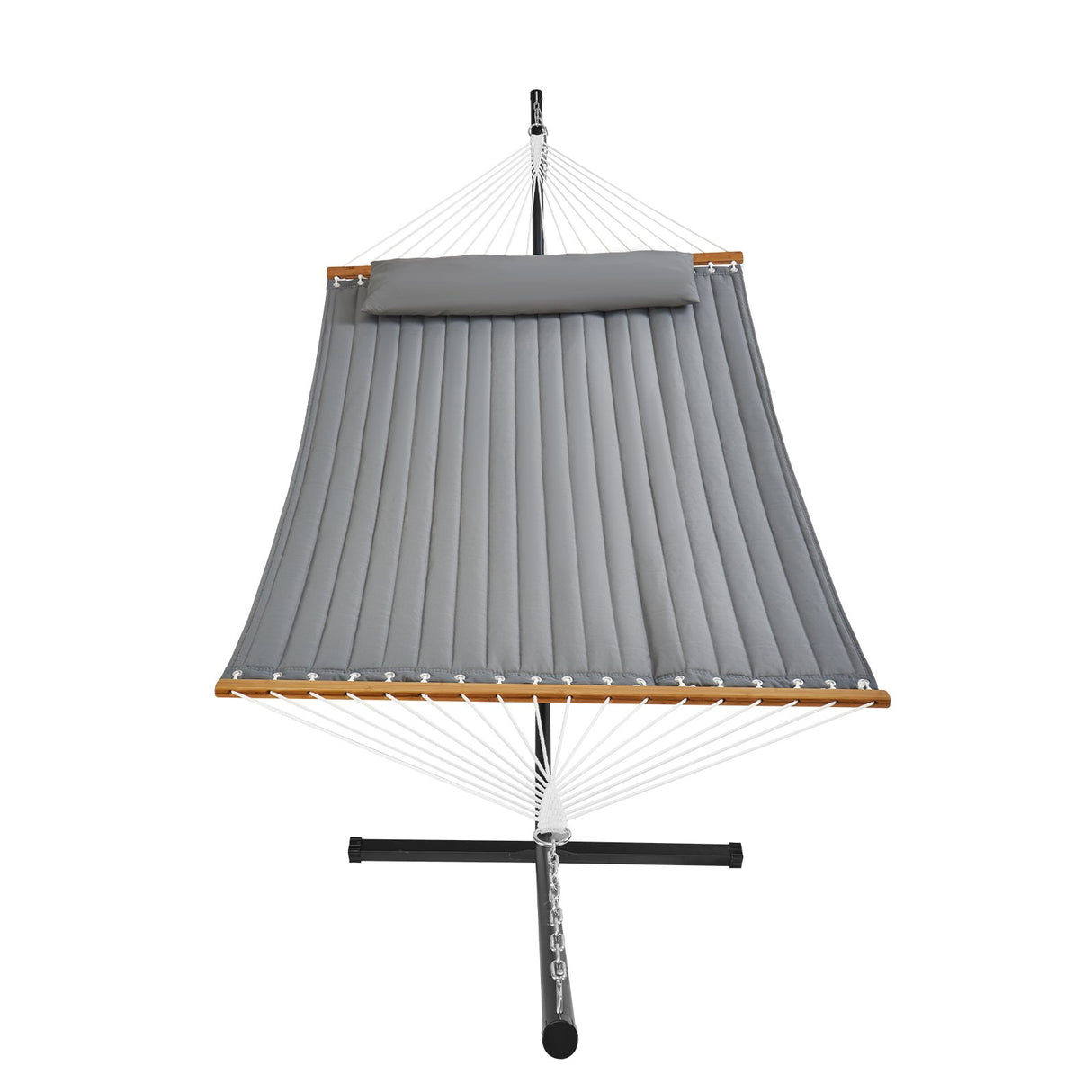 VEVOR Double Quilted Fabric Hammock Two Person Hammock with Stand 480lb Capacity