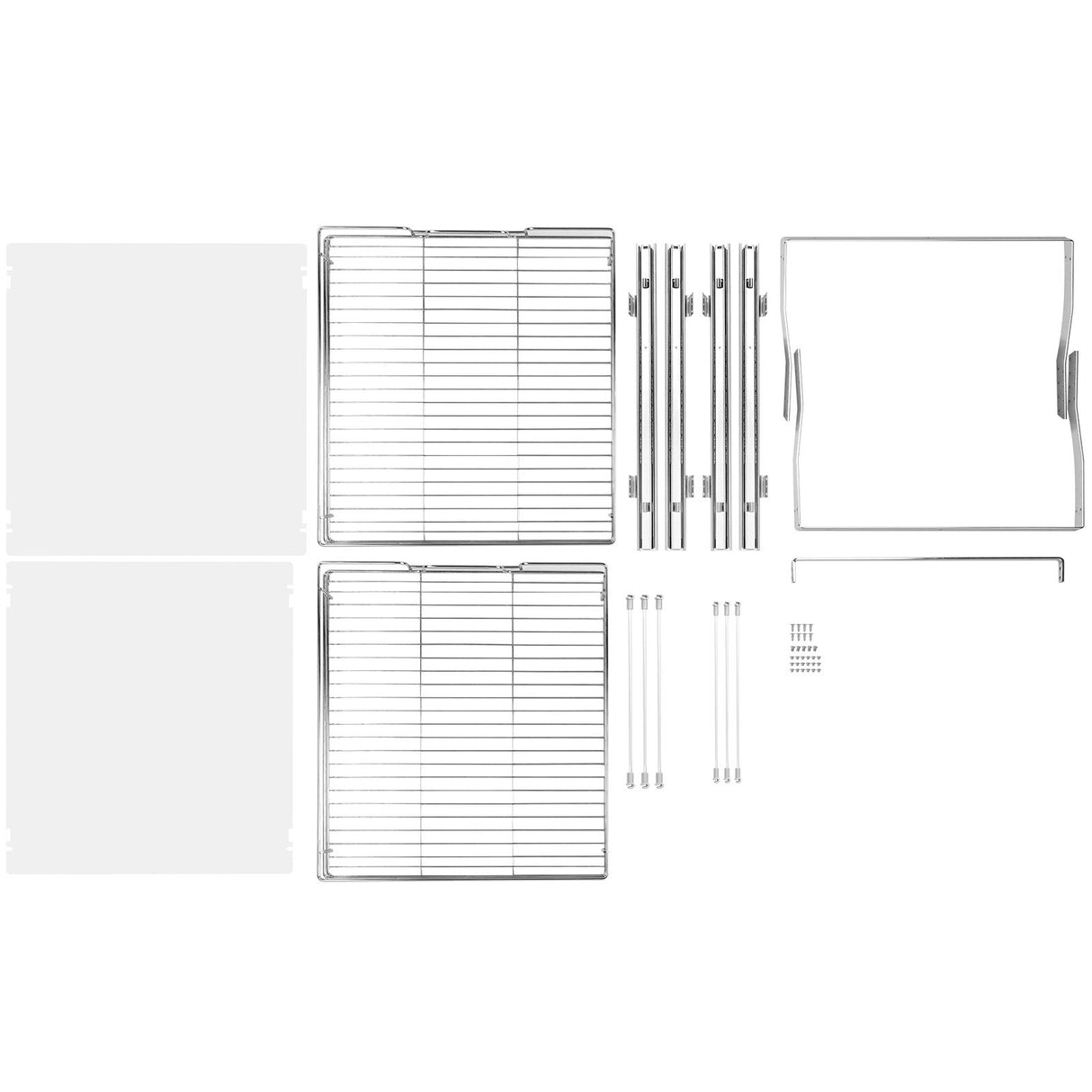 2 Tier 20"Wx21"Dx15"H Pull Out Cabinet Organizer, Heavy Duty Slide Out Pantry Shelves, Steel Roll Out Drawers, Sliding Drawer Storage for Home, 21.5"Wx22"Dx18"H Install Size for Cabinet