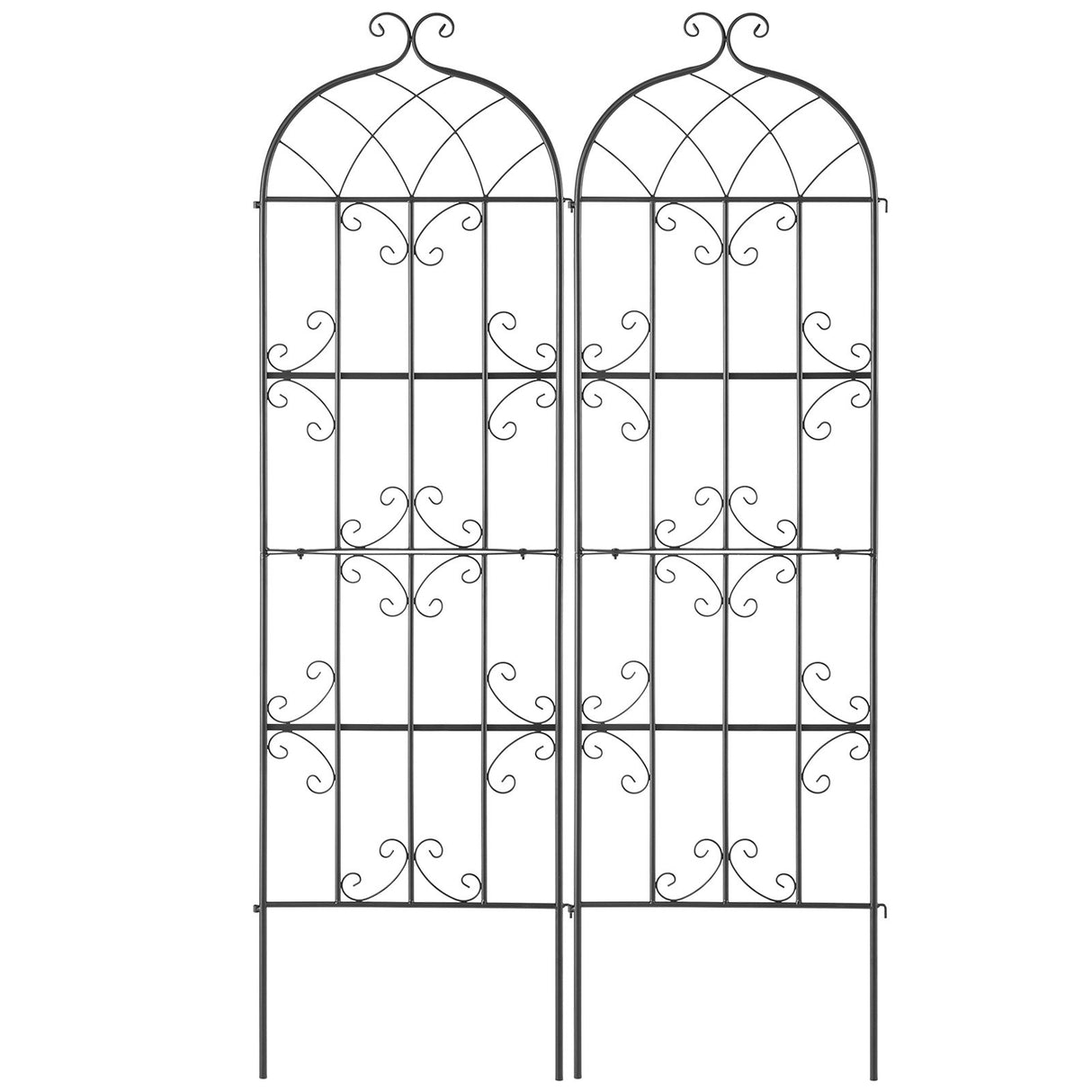 VEVOR 2 Packs Metal Garden Trellis for Climbing Plant Support 71x20 in Rustproof