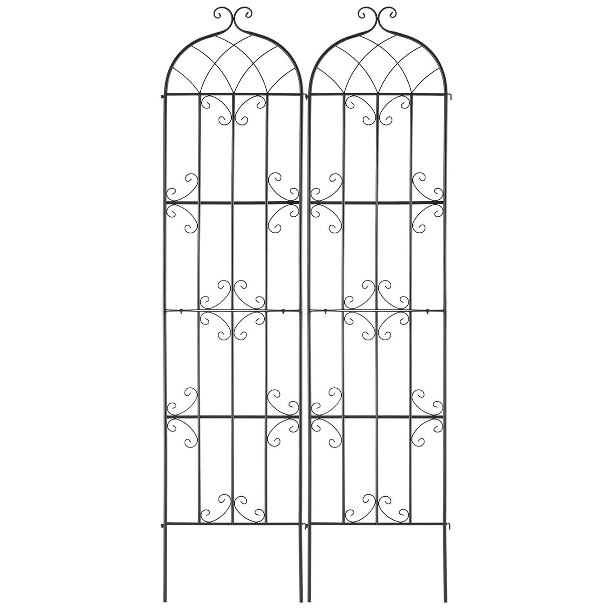 VEVOR 2 Packs Metal Garden Trellis for Climbing Plant Support 87x20 in Rustproof