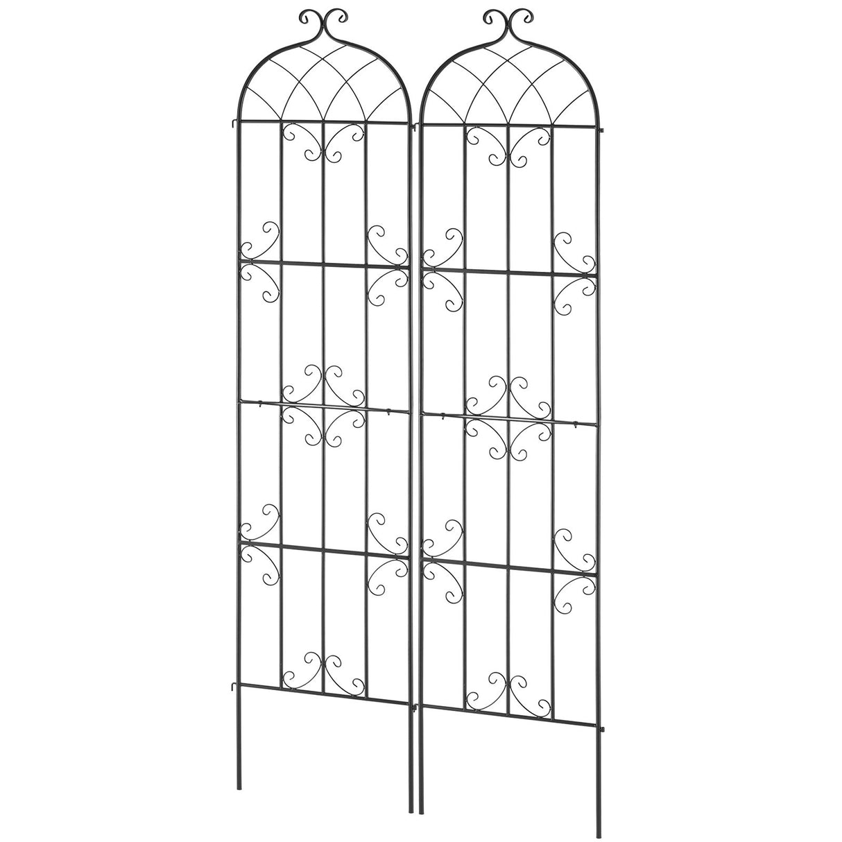 VEVOR 2 Packs Metal Garden Trellis for Climbing Plant Support 87x20 in Rustproof