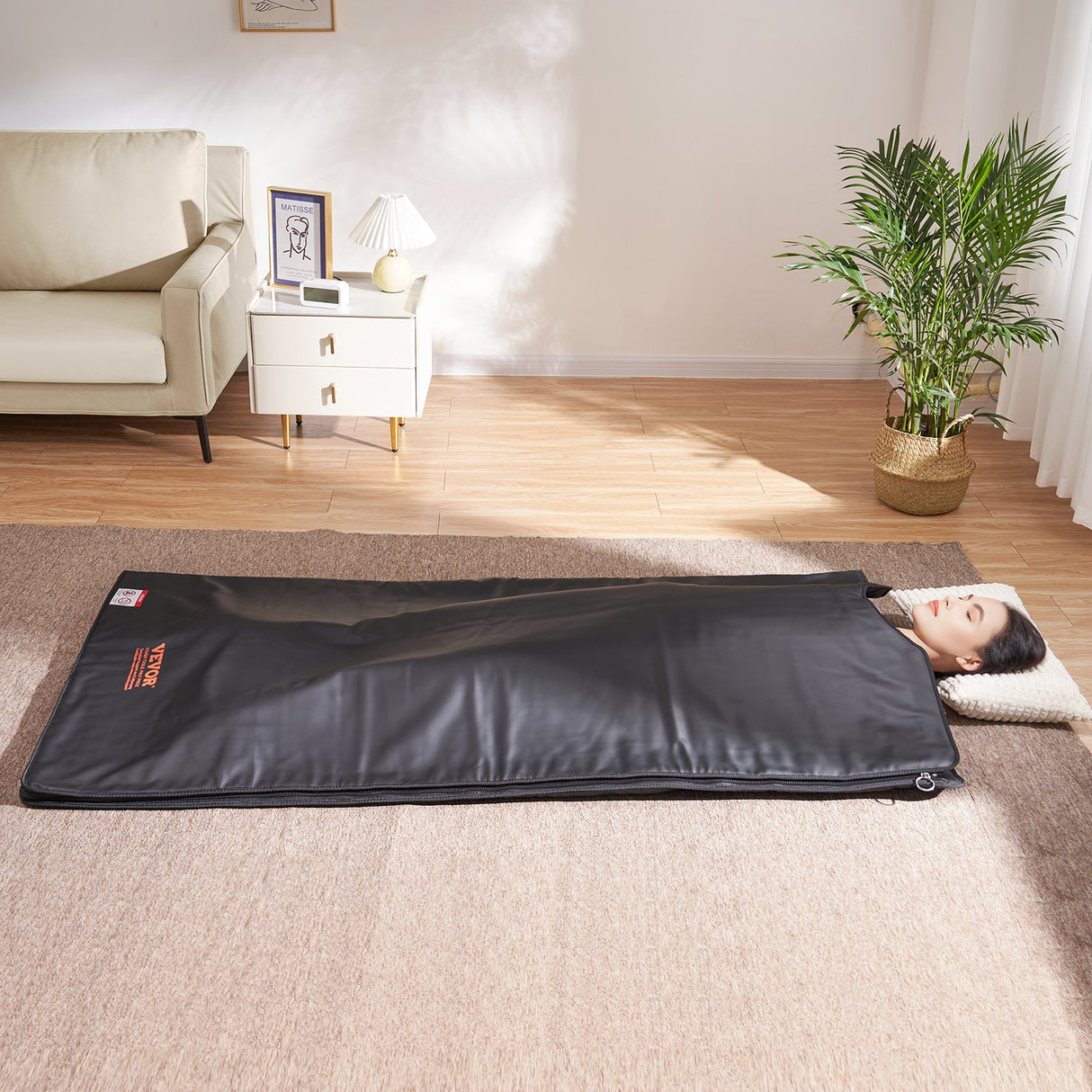 VEVOR Sauna Blanket for Detoxification, Portable Far Infrared Sauna for Home Relaxation, 1-6 Level Adjustable Temprature Rannge 35-85?C, 1-60 Minutes