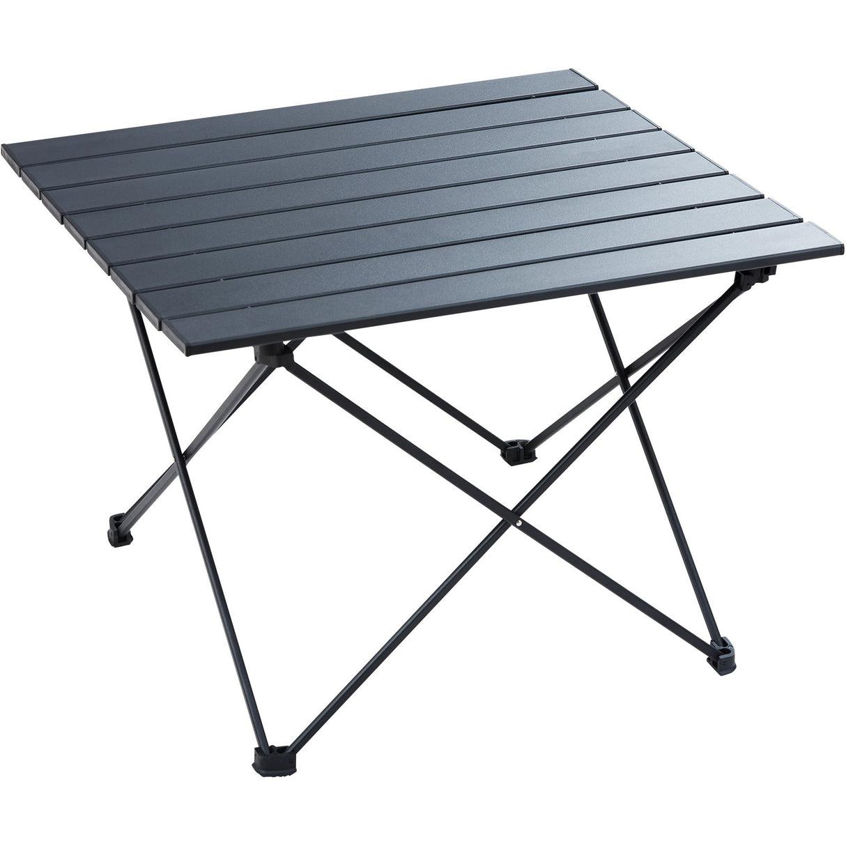 Folding Camping Table, Outdoor Portable Side Tables, Lightweight Fold Up Table, Aluminum Alloy Ultra Compact Work Table with Carry Bag, For Cooking, Beach, Picnic, Travel, 22.2x15.9 inch, Black