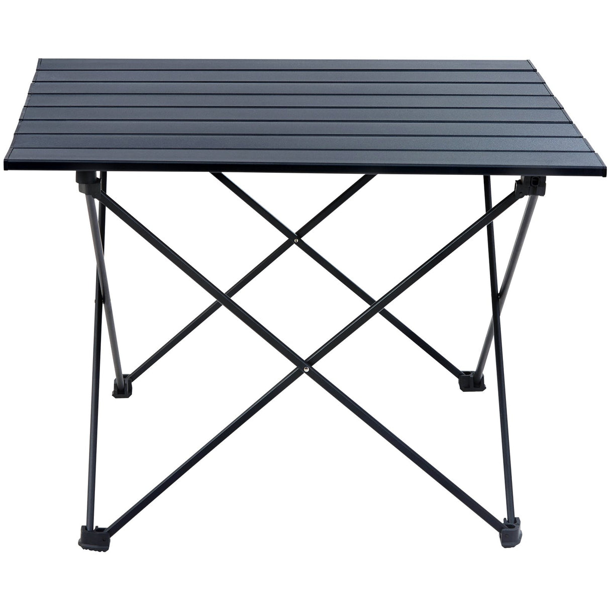 Folding Camping Table, Outdoor Portable Side Tables, Lightweight Fold Up Table, Aluminum Alloy Ultra Compact Work Table with Carry Bag, For Cooking, Beach, Picnic, Travel, 22.2x15.9 inch, Black