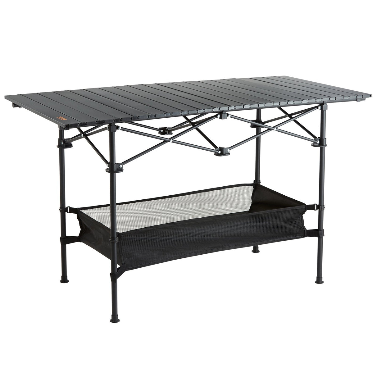 VEVOR Folding Camping Table, Outdoor Portable Side Tables, Lightweight Fold Up Table, Aluminum & Steel Ultra Compact Work Table with Large Storage and