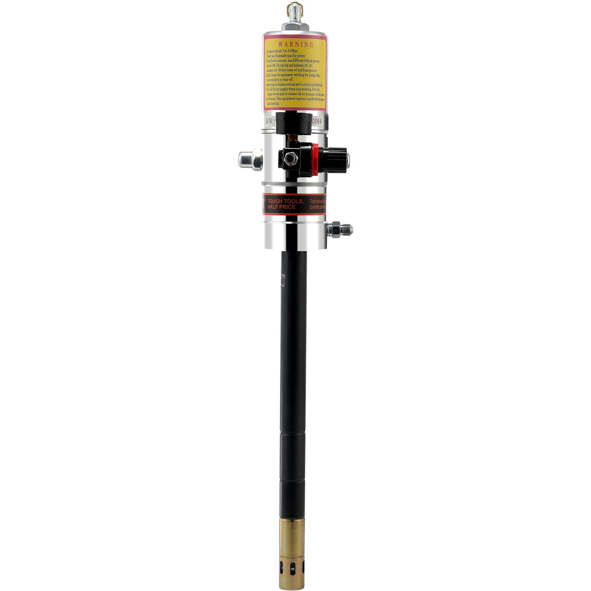 Grease Pump, 50:1 Pressure Ratio Air Operated Grease Pump with 3.88 m High Pressure Hose and Grease Gun, Pneumatic Grease Pump, Portable Lubrication Grease Pump with 360° Swivel Grease Gun Head