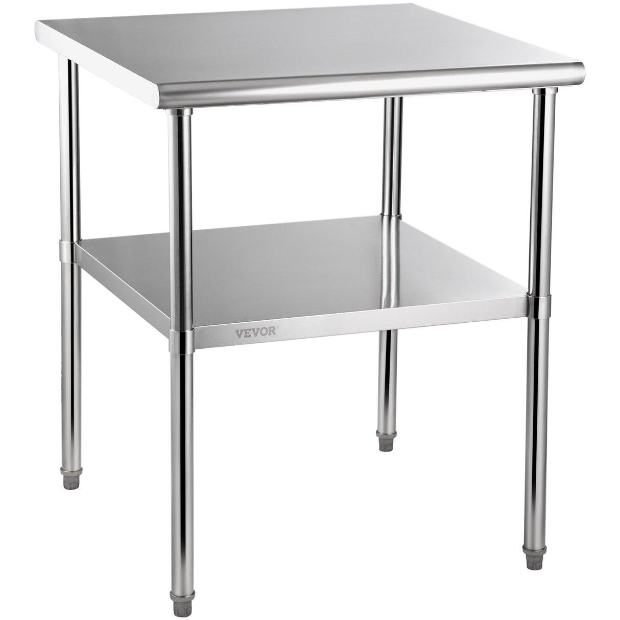 VEVOR Stainless Steel Work Prep Table Commercial Food Prep Table 30x30x36in