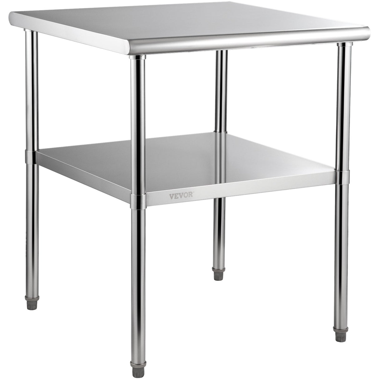 VEVOR Stainless Steel Work Prep Table Commercial Food Prep Table 30x30x36in