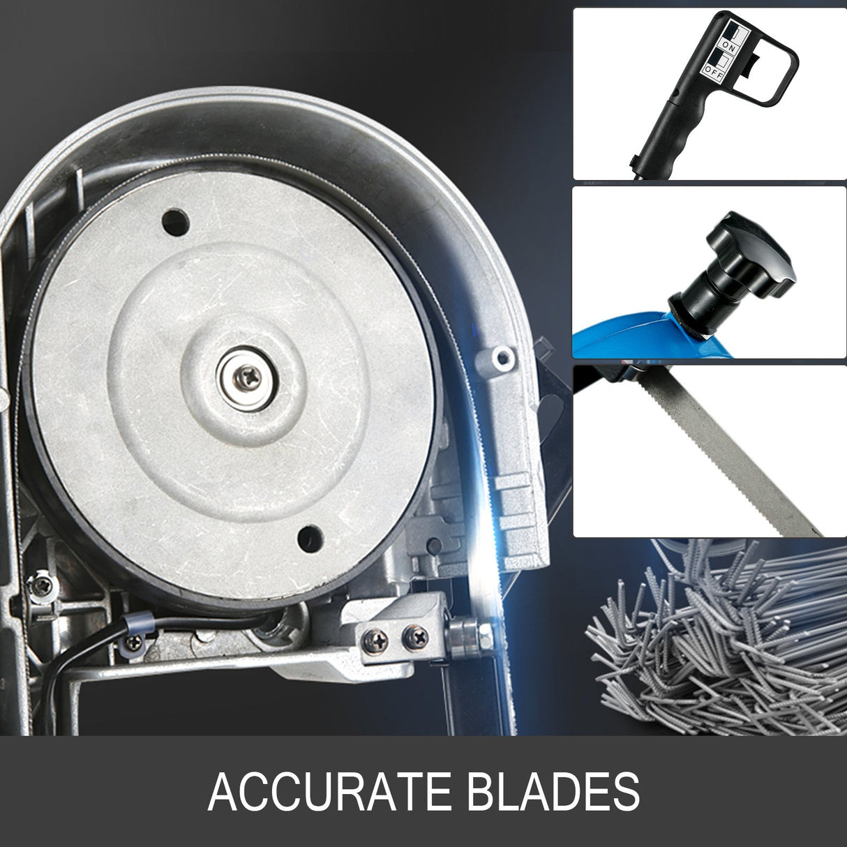 VEVOR BS-85 Electric Metal Bandsaw 1000W 85mm Variable Speed Cutting Band Saw