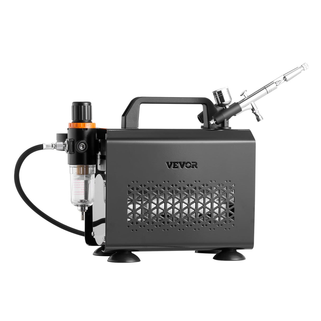 VEVOR Airbrush Kit Air Brush Kit 1/6 HP Air Compressor 1 Airbrush 3 Tips Paint