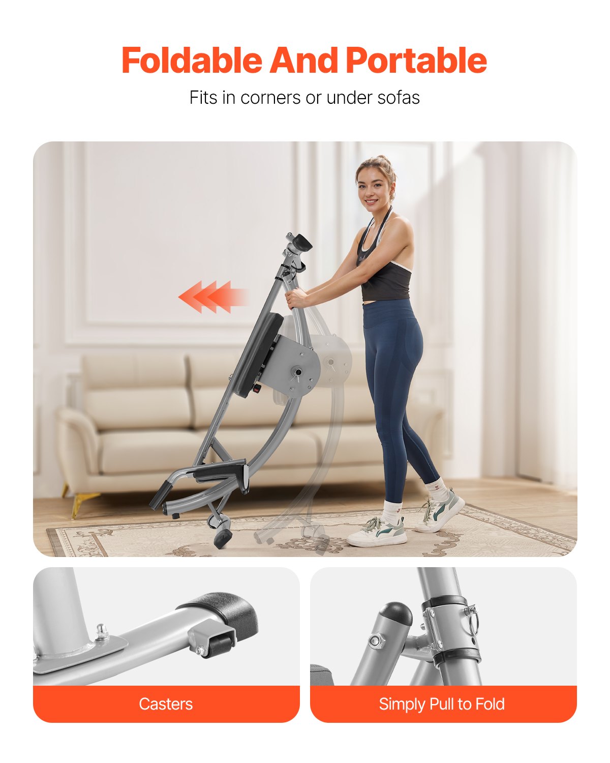 VEVOR AB Workout Machine Equipment Home Gym Core Abdominal Trainers Adjustable