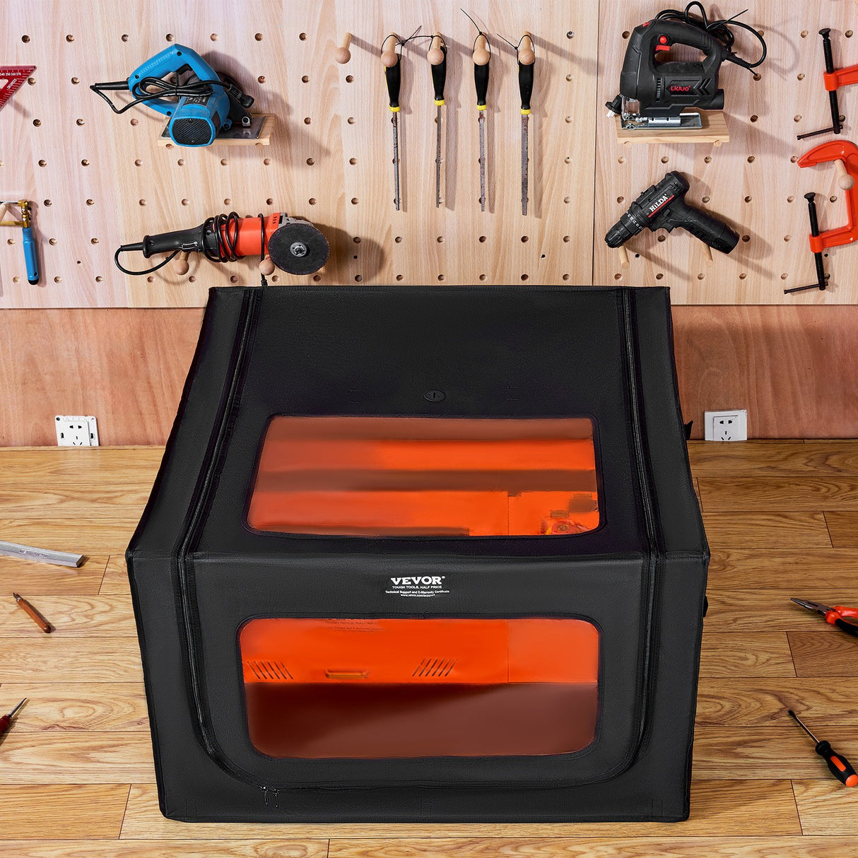 VEVOR Laser Engraver Enclosure 800 x 800 x 500 mm Fireproof Protective Cover