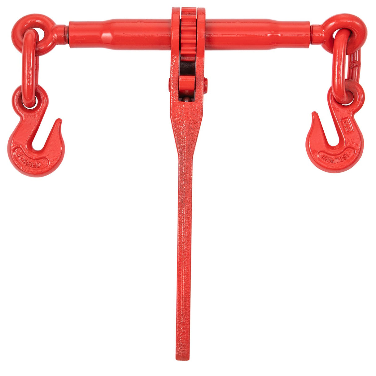 VEVOR Chain Load Binder, 8 mm Tie Down Kit with 3 Ton Working Load Capacity and Two Grab Hooks, Includes (4) Ratchet Binders - (4) 6.4 m Grade 80