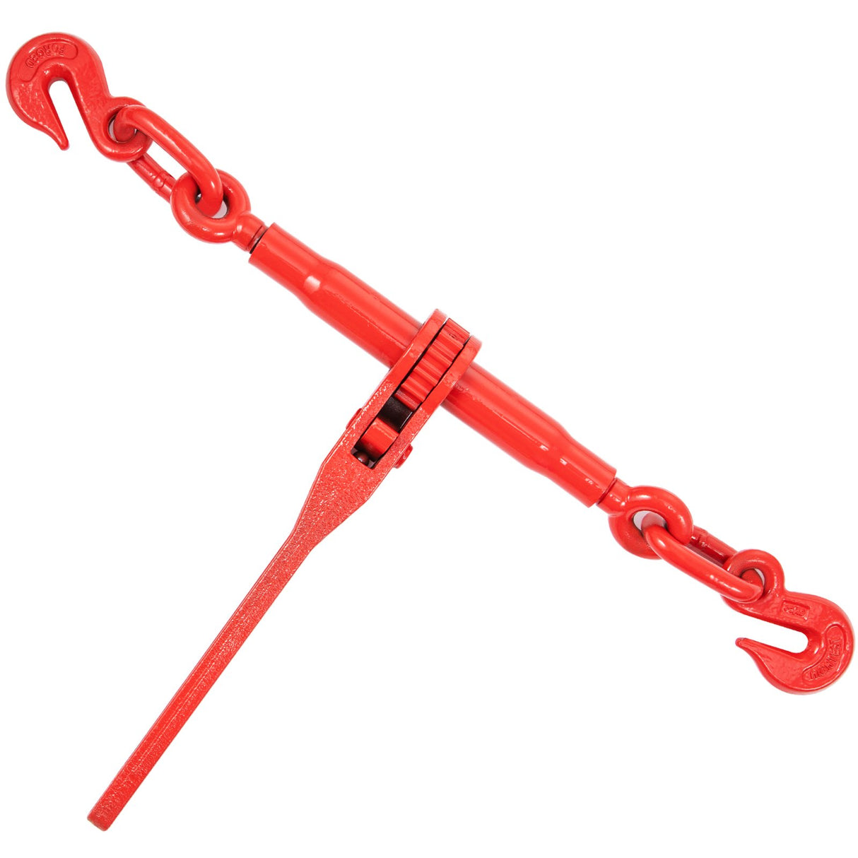 VEVOR Chain Load Binder, 8 mm Tie Down Kit with 3 Ton Working Load Capacity and Two Grab Hooks, Includes (4) Ratchet Binders - (4) 6.4 m Grade 80