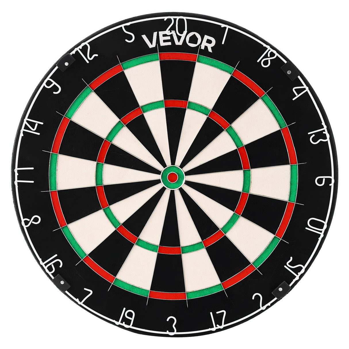 VEVOR Dart Board, High-Grade Self-Healing Sisal Fiber Dartboard with Staple-Free Bullseye, Blade Wire & Rotating Number Ring, 450mm Professional Dartboard for Home Party Game Room (Darts Not Included)