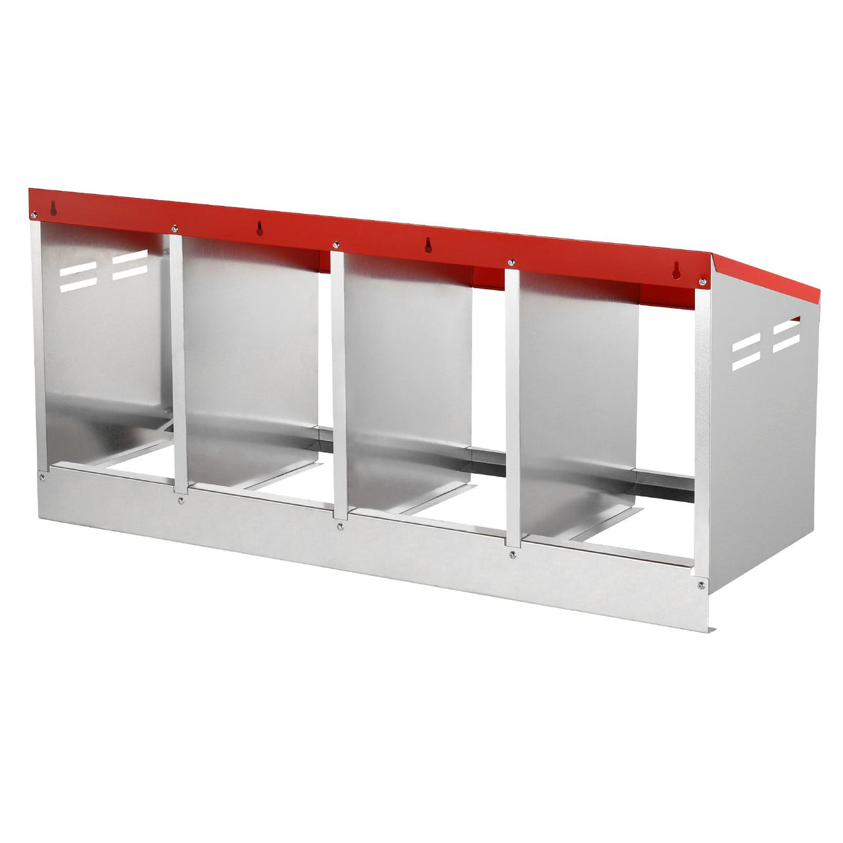 VEVOR 4-Compartment Chicken Nest Box Metal Box with Inclined Nesting Boxes