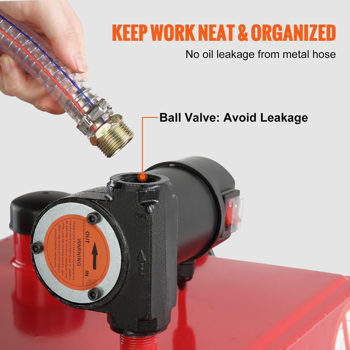 VEVOR 30 Gallon Fuel Caddy Portable Storage Tank 23.5 L/min with 180W Pump