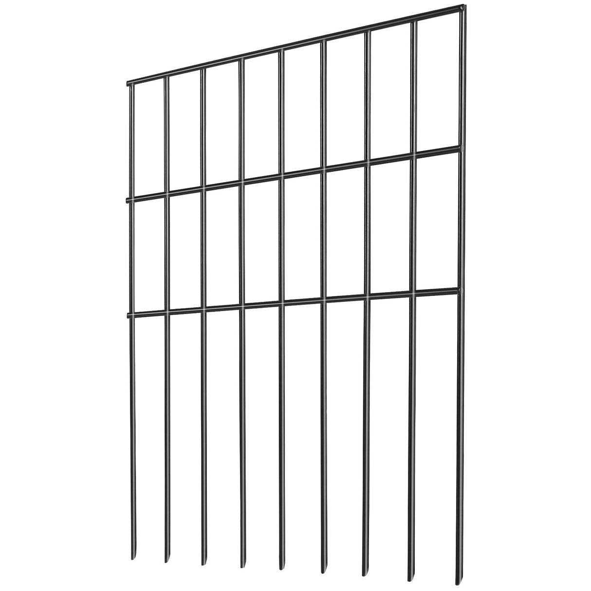 VEVOR Garden Fence, No Dig Fence 44(H)x33(L)cm Animal Barrier Fence, Underground Decorative Garden Fencing with 3.81 cm Spike Spacing, Metal Dog Fence