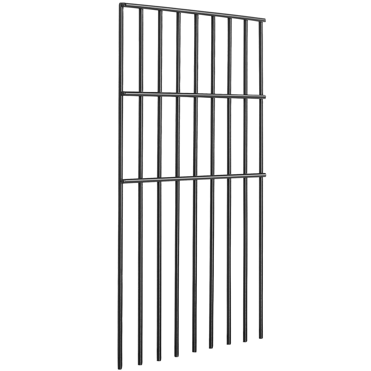 VEVOR Garden Fence, No Dig Fence 44(H)x33(L)cm Animal Barrier Fence, Underground Decorative Garden Fencing with 3.81 cm Spike Spacing, Metal Dog Fence