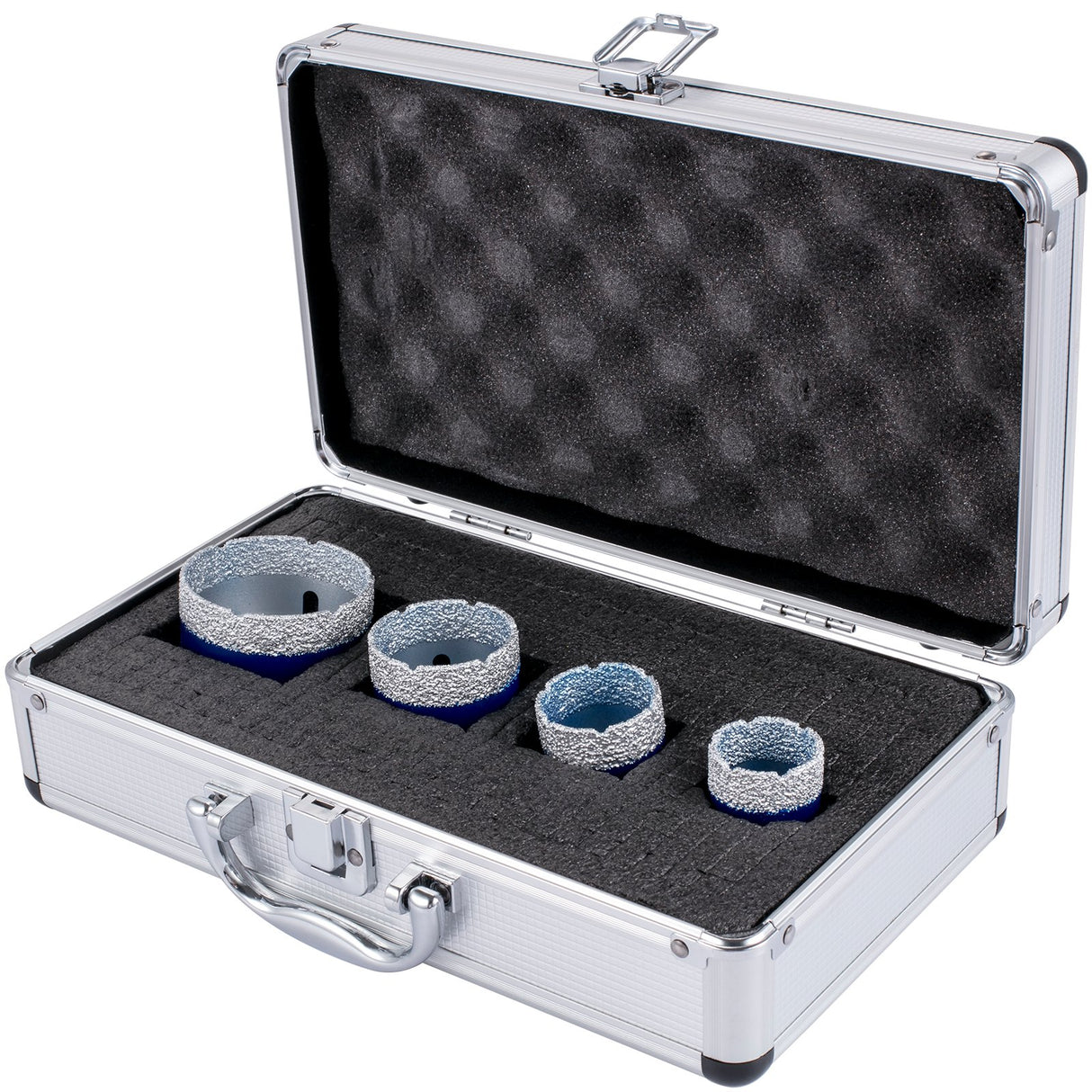 VEVOR Diamond Drill Bits 4PCS Diamond Hole Saw 35/40/50/68mm Tile Hole Saw Kit Vacuum Brazed Diamond Drill Bit 0.59in/15mm Segment Tile Hole Saw w