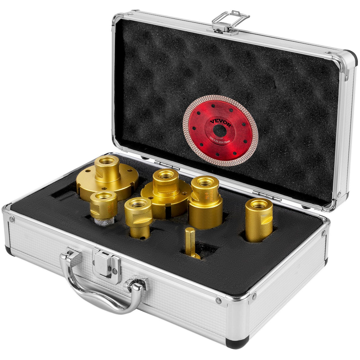 VEVOR Diamond Drill Bits 7PCS Diamond Hole Saw 20/27/35/55/68mmTile Hole Saw Kit Vacuum Brazed Diamond Drill Bit 0.59in/15mm Segment Tile Hole Saw w