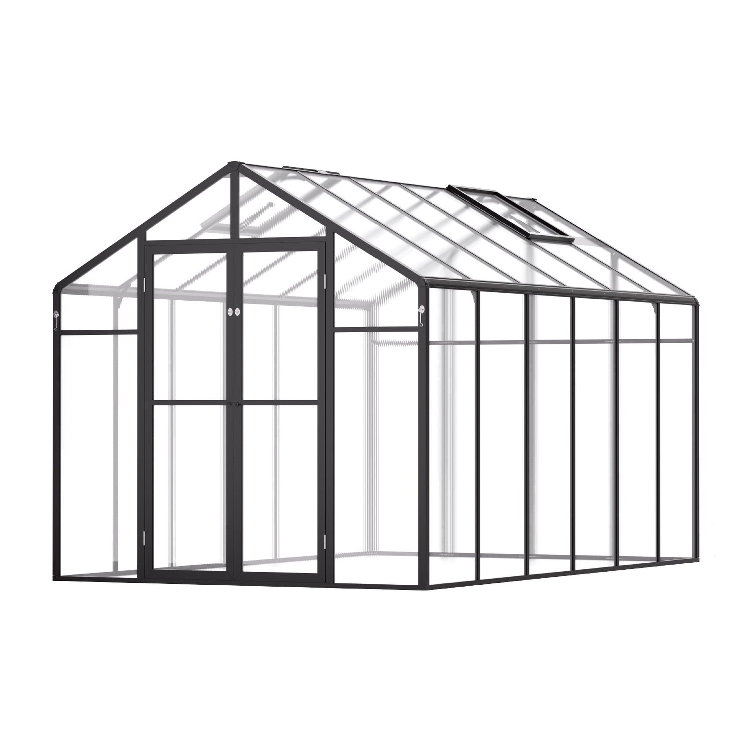VEVOR Polycarbonate Greenhouse 8 x 12 Ft Outdoor Walk-in Greenhouse for Garden