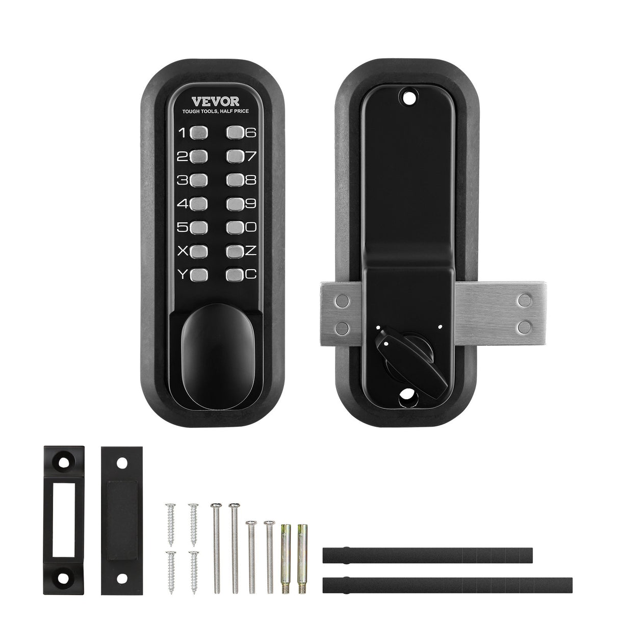 VEVOR Mechanical Keyless Entry Door Lock, 14 Digit Keypad, Water-proof Zinc Alloy, Outdoor Gate Door