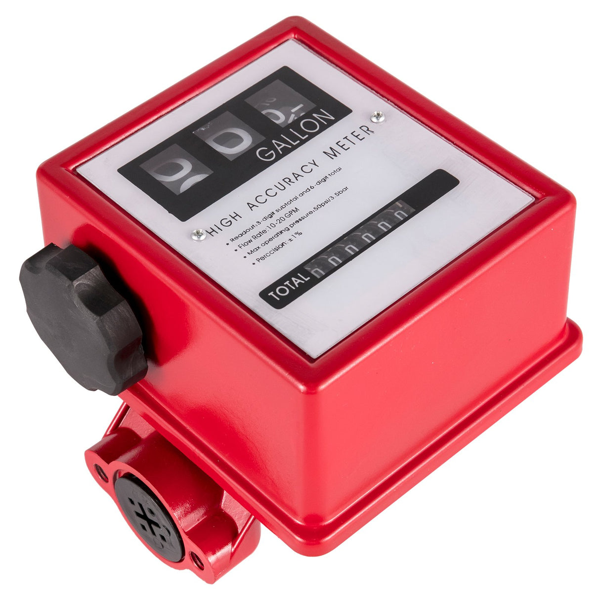 VEVOR Mechanical Fuel Meter 20 GPM Fuel Flow Meter 3-Digital Batch Display Fuel Transfer Meter 2.54 cm Diesel Fuel Flow Meter All Fuel Transfer Pumps