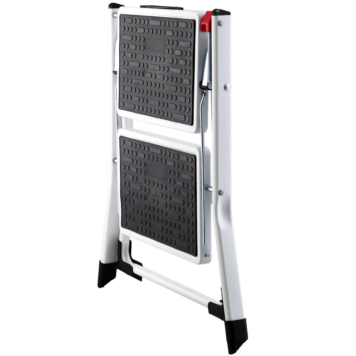 VEVOR Step Ladder 2-Step 150kg Capacity, Ergonomic Folding Steel Step Stool with Wide Anti-Slip Pedal, Sturdy Step Stool for Adults Toddlers, Multi-