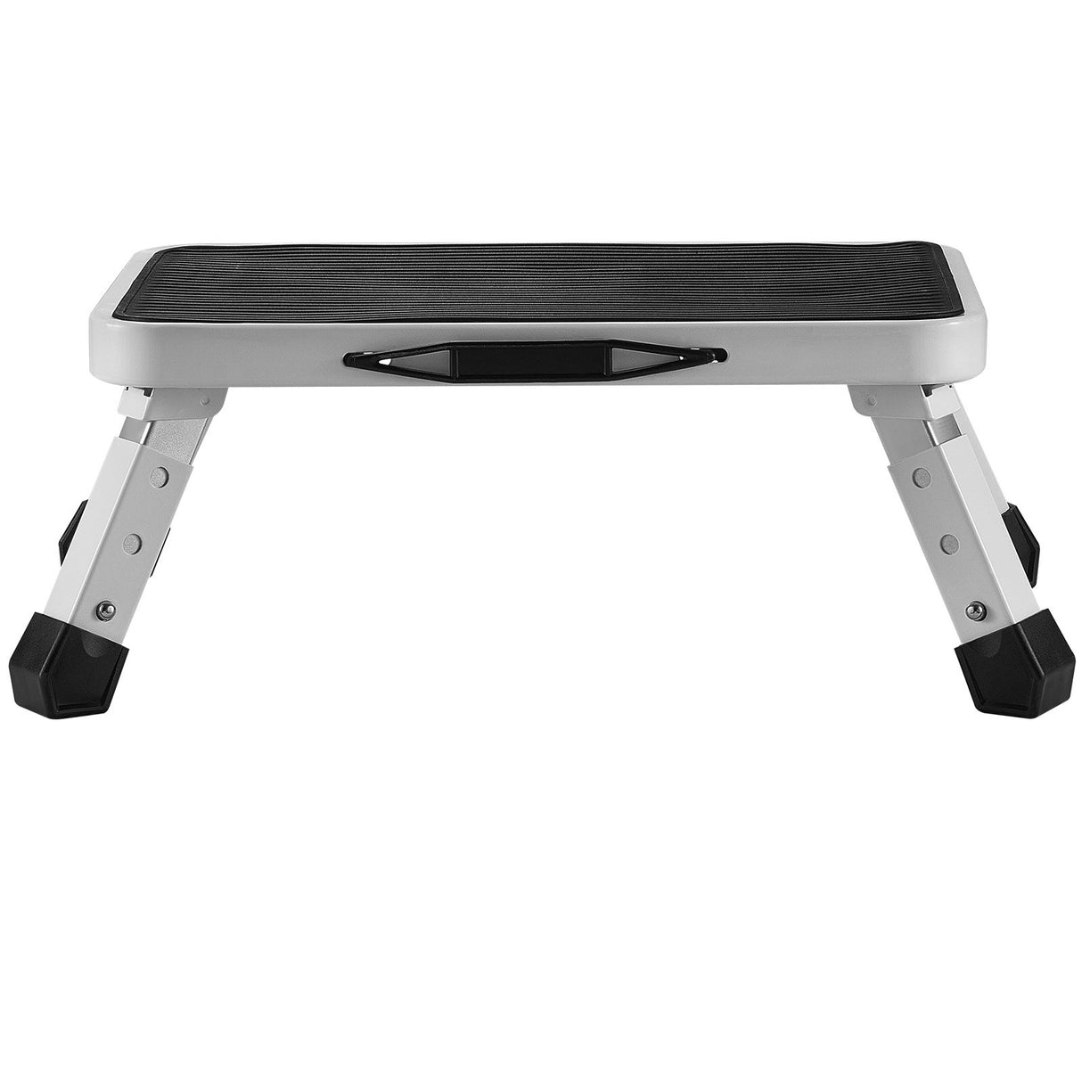 VEVOR Step Stool 1-Step 150KG Capacity, Folding Steel Step Ladder 3 Adjustable Height, Portable Todd