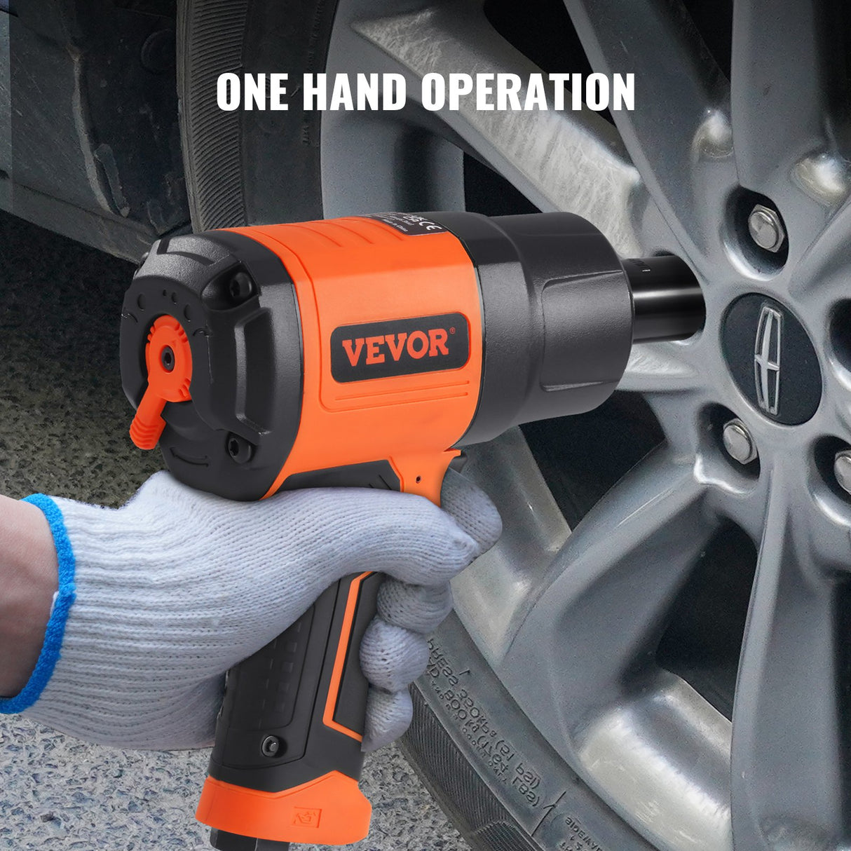 VEVOR 1/2-Inch Air Impact Wrench, High Torque Up to 1400 ft-lbs, Lightweight 4.6 lb Design Pneumatic Impact Gun with 11-PCS 1/2-Inch Drive?CR-V?Steel