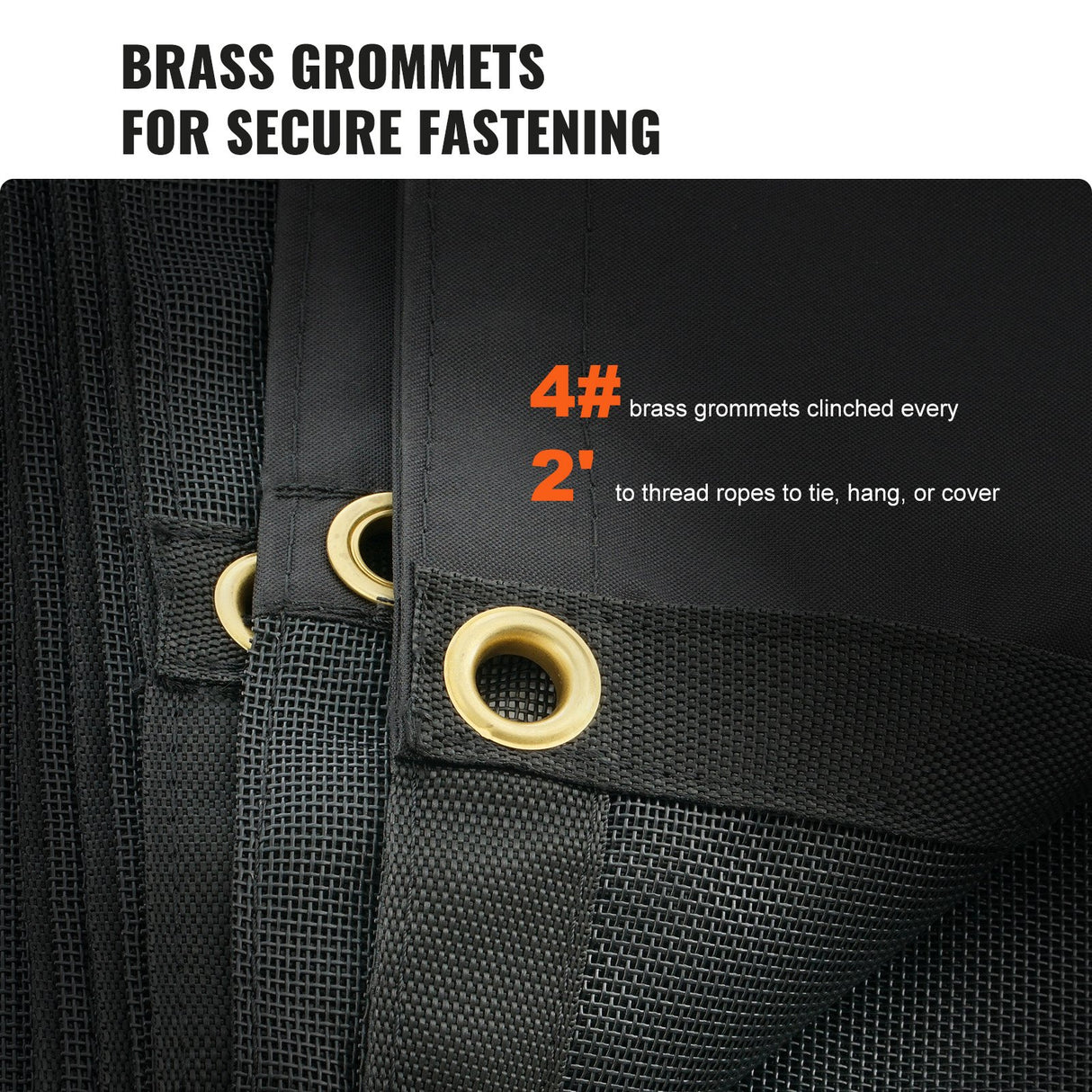Dump Truck Mesh Tarp, 5 x 14 ft, PVC Coated Black Heavy Duty Cover with 5.5" 18oz Double Pocket, Brass Grommets, Reinforced Double Needle Stitch Webbing Fits Manual or Electric Dump Truck System